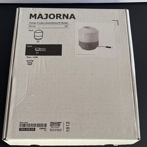 IKEA MAJORNA White Grey Paper Table Lamp